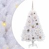vidaXL Dirbtinė Kalėdų eglutė 120 cm PVC ir Plienas Balta