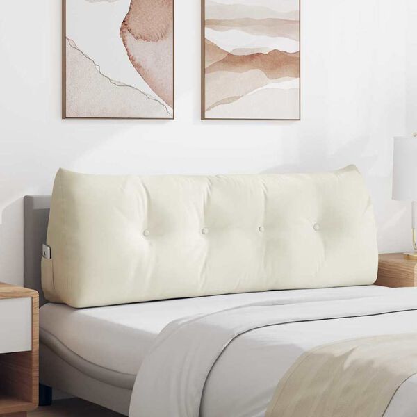 vidaXL Apsaugos Pagalvė Kreminė 140 x 24 x 50 cm Aksomas