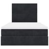vidaXL Osmanų lovos rėmas su čiužiniais, juodas, 120x200cm, aksomas