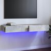 vidaXL TV spintelė su LED apšvietimu, betono pilka, 120x35x15,5cm