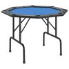vidaXL Sulankstomas pokerio stalas, mėlynas, 108x108x75cm, 8 žaidėjai