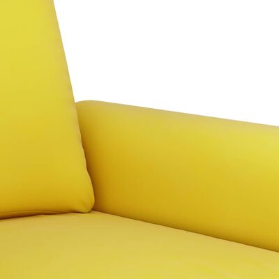 vidaXL Sofos komplektas su pagalvėmis, 3 dalių, geltonas, aksomas