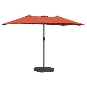 vidaXL Sodo skėtis Terakotos 385 x 209 x 244 cm Poliesteris