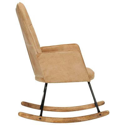 vidaXL Supama kėdė, kreminės spalvos, drobė, vintažinio dizaino