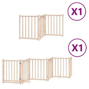 vidaXL Varteliai &scaron;unims su durimis, 9 segmentai, 450cm, tuopos mediena