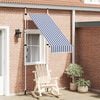 vidaXL Rankiniu būdu i&scaron;traukiama markizė, mėlyni/balti dryžiai, 100cm