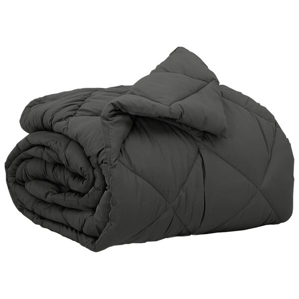 vidaXL Pilna metų antklodė Antracitas 220 x 135 cm Mikropluo&scaron;tas