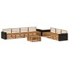 vidaXL Lauko sofos komplektas 8 pcs Natūrali 79 x 79 x 37 cm