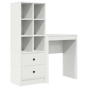 vidaXL Stalas Balta 105,5 x 34 x 127 cm 2 vnt.