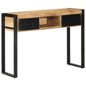 vidaXL konsolinis stalas 100x35x75 cm Tvirtas neapdorotas medis Mango
