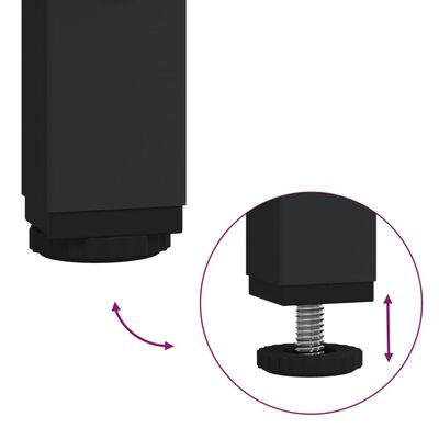 vidaXL Kavos staliukas, juodos spalvos, 68x68x40cm, apdirbta mediena