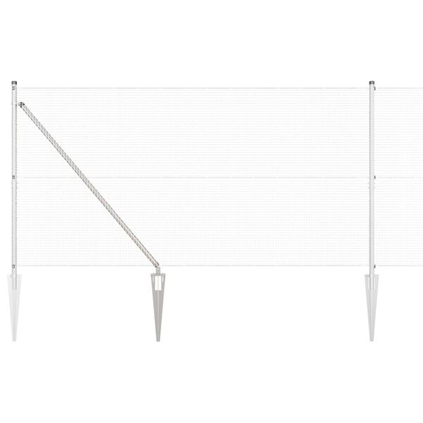 vidaXL Tvorelės stulpas Sidabro 10 x 1,4 m (16 x 16 mm tinklas)