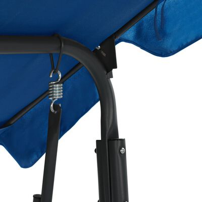 vidaXL Sodo sūpynės-suoliukas, tamsiai mėlynos, 170x110x153cm, audinys