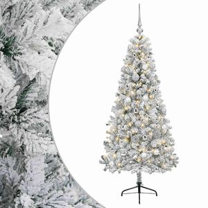 vidaXL Dirbtinė kalėdinė eglutė su rutuliuku 120 cm 150 LED