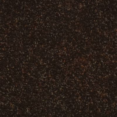 vidaXL Lipnūs laiptų kilimėliai, 15vnt., rudos spalvos, 56x17x3cm