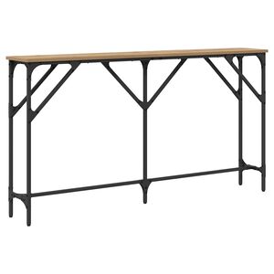 vidaXL Konsolinis stalas artisano ąžuolo 140 x 23 x 75 cm