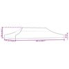 vidaXL Proginės palapinės stogas, smėlio spalvos, 6x3m, 270 g/m²