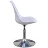 vidaXL Pasukamos valgomojo kėdės, 2vnt., baltos spalvos, dirbtinė oda