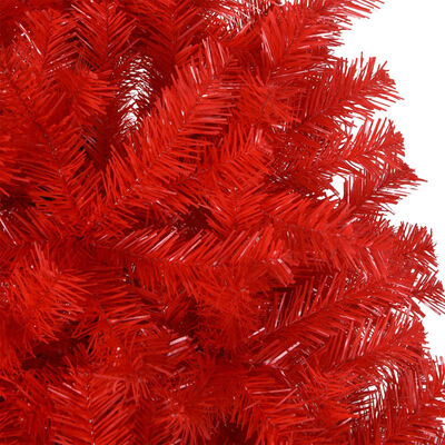 vidaXL Dirbtinė Kalėdų eglutė su stovu, raudonos spalvos, 180cm, PVC