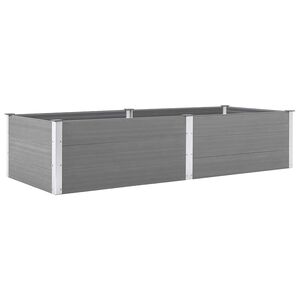 vidaXL Sodo lovelis, pilkas, 250x100x54cm, WPC, auk&scaron;tas