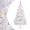 vidaXL Dirbtinė Sulankstoma Kalėdų Eglutė Balta 180 cm PVC ir Plienas