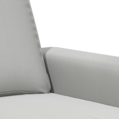 vidaXL Trivietė sofa, šviesiai pilka, 210cm, mikropluošto audinys