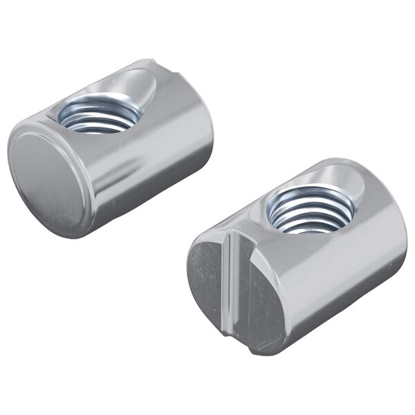 vidaXL Cilindrinė veržlė 2 pcs Sidabro M6 x 13 mm Geležis