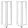vidaXL Baro stalo kojos, T formos, 2 vnt., baltos, 50x35x(90-91) cm, plienas