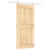 vidaXL Slankios durys Natūrali ir Balta 95 x 210 cm