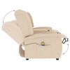 vidaXL Dvivietis atlošiamas masažinis krėslas, kreminis
