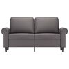 vidaXL Dvivietė sofa, pilkos spalvos, 120cm, dirbtinė oda