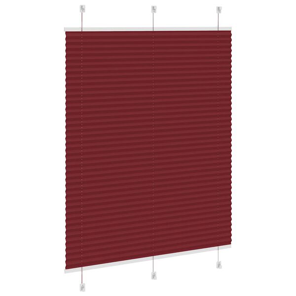 vidaXL Plisuota žaliuze Bordo raudona 110x150 cm Audinio plotis
