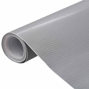vidaXL 4D Automobilio plėvelės, 2vnt., sidabrinės, 100x150cm+50x150cm