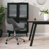 vidaXL Pasukama valgomojo kėdė, tamsiai pilkos spalvos, audinys