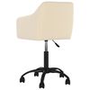 vidaXL Pasukamos valgomojo kėdės, 4vnt., kreminės spalvos, aksomas