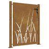 vidaXL Sodo vartai, 100x150 cm, Corten plienas, žolės ra&scaron;tas