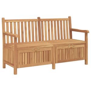 vidaXL Sodo suolas su saugykla 150 x 60 x 90 cm Kieto teka medžio