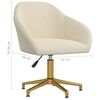 vidaXL Pasukamos valgomojo kėdės, 6vnt., kreminės spalvos, aksomas