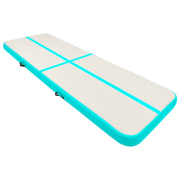 vidaXL Pripučiamas gimnastikos kilimėlis, žalias, 500x100x15cm, PVC