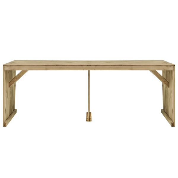 vidaXL Lauko valgomojo baldų komplektas, 7 dalių, impregnuota pu&scaron;is