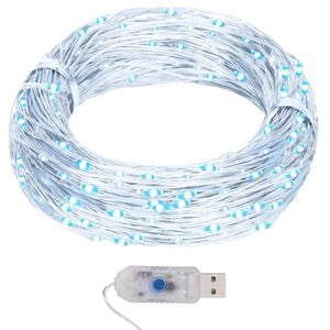 vidaXL Mikro LED girlianda, 40m, 400 &scaron;altų baltų LED, 8 funkcijos