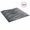 vidaXL Sienų plok&scaron;tės 24 pcs Akmens pilka 50 x 50 cm XPS Putplastis