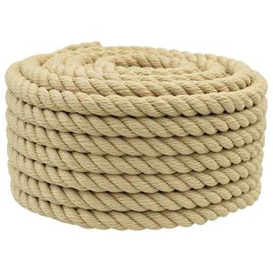 vidaXL Laivo virvė 2 mm 25 m Natūrali
