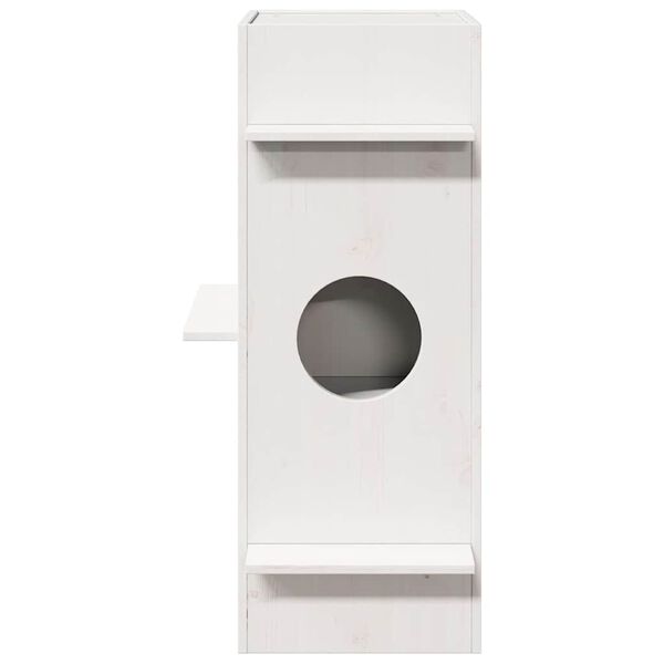 vidaXL Cat House White 43x43x90 cm Pu&scaron;ies masyvo