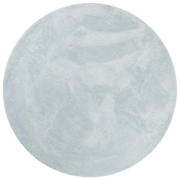 vidaXL Kilimas HUARTE, mėlynas, trumpi &scaron;ereliai, mink&scaron;tas ir plaunamas