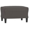vidaXL Trivietė sofa su pakoja, pilkos spalvos, 180cm, dirbtinė oda