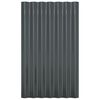 vidaXL Stogo plokštės, 12vnt., antracito, 60x36cm, cinkuotas plienas