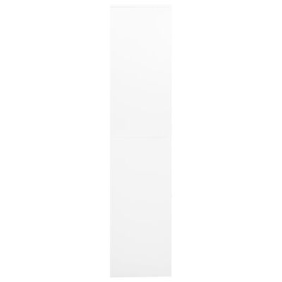vidaXL Biuro spintelė, balta, 90x40x180cm, plienas/grūdintas stiklas