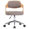 vidaXL Pasukama valgomojo kėdė, taupe, lenkta mediena ir audinys