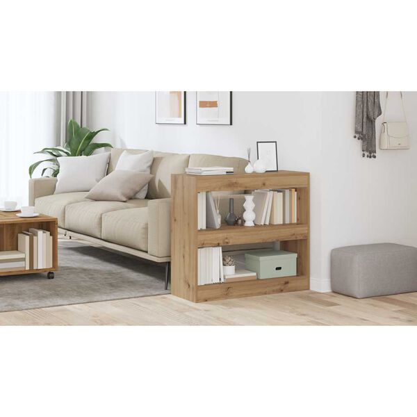 vidaXL knygų spinta/kambario pertvara Artisan ąžuolas 80x30x72 cm